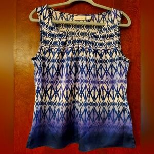 Chico's blue & white Sleeveless Top, size 1
